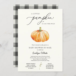 Invitation Un petit Baby shower Citrouille par la poste