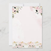 Invitation Un Petit Baby shower Citrouille Rose White Girl (Dos)