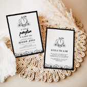 Invitation Un petit Baby shower citrouille Skulls & Flowers