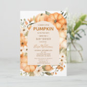 Invitation Un Petit Baby shower Citrouille Sucré (Debout devant)