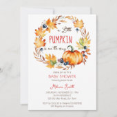 Invitation Un petit baby shower citrouille tombe laisse la co (Devant)