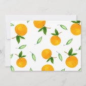 Invitation Un Petit Baby shower Cutie Orange Citrus Thème (Dos)