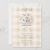 Invitation Un Petit Baby shower D'Agneau (Devant)