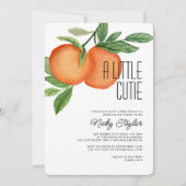 Invitation Un petit Baby shower d'agrumes à l'aquarelle Cutie (Devant)