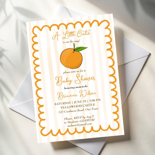 Invitation Un petit baby shower d'agrumes géant