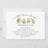Invitation Un petit Baby shower d'aquarelle aux Oranges Cutie (Devant)