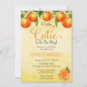 Invitation Un petit Baby shower d'aquarelle Citrus Cutie (Devant)