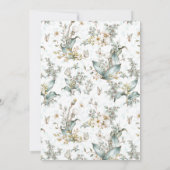 Invitation Un petit Baby shower d'aquarelle rustique papillon (Dos)