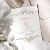 Invitation Un petit baby shower d'arc de jardin Fleur sauvage