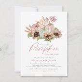 Invitation Un Petit Baby shower D'Automne Boho Citrouille Sun (Devant)