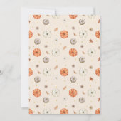 Invitation Un Petit Baby shower D'Automne Citrouille En (Dos)