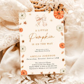 Invitation Un Petit Baby shower D'Automne Citrouille, Fille B