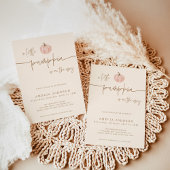 Invitation Un Petit Baby shower D'Automne Citrouille, Fille B