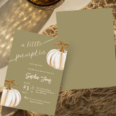 Invitation Un petit baby shower d'automne minimaliste citroui