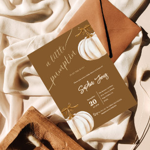 Invitation Un petit baby shower de boho de l'automne Citrouil