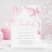 Invitation Un Petit Baby shower De Bouche Rose De Feu De Neig