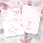 Invitation Un Petit Baby shower De Bouche Rose De Feu De Neig