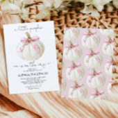 Invitation Un Petit Baby shower De Bow Rose Citrouille