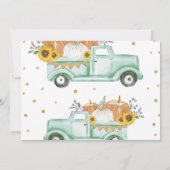 Invitation Un petit Baby shower de camion bleu Citrouille (Dos)