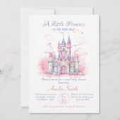 Invitation Un petit Baby shower de château de Princess (Devant)