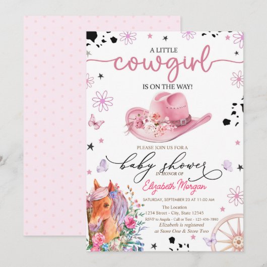 Invitation Un petit Baby shower de chien (Devant / Derrière)