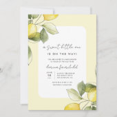 Invitation Un petit Baby shower de citron doux (Devant)