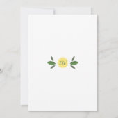 Invitation Un petit Baby shower de citron doux (Dos)