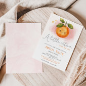 Invitation Un petit Baby shower de clémentine orange Cutie