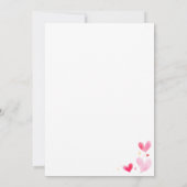 Invitation Un petit Baby shower de Coeurs roses (Dos)