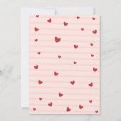 Invitation Un petit baby shower de coeurs valentin amoureux (Dos)