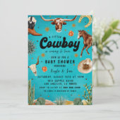 Invitation Un petit Baby shower de cowboy (Debout devant)