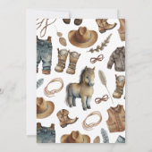 Invitation Un petit Baby shower de cowboy (Dos)