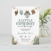 Invitation Un petit Baby shower de cowboy (Debout devant)