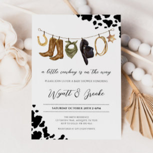 Invitation Un petit Baby shower de cowboy