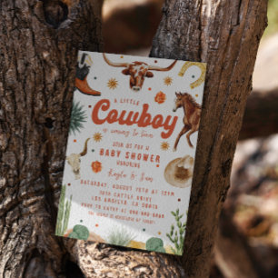Invitation Un petit Baby shower de cowboy