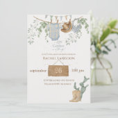 Invitation Un petit Baby shower de cowboy (Debout devant)