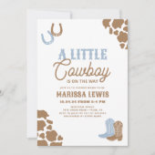 Invitation Un petit Baby shower de cowboy (Devant)