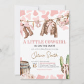 Invitation Un petit Baby shower de fille (Devant)