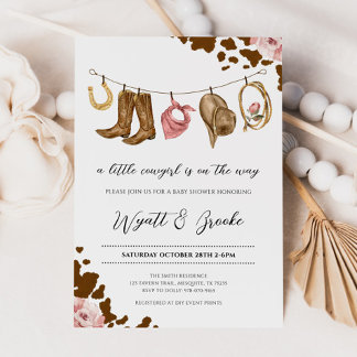 Invitation Un petit Baby shower de fille