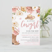 Invitation Un petit Baby shower de fille (Debout devant)