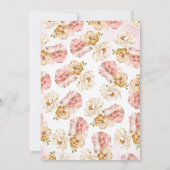 Invitation Un petit Baby shower de fille (Dos)