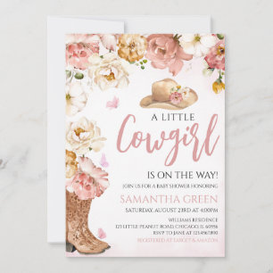 Invitation Un petit Baby shower de fille