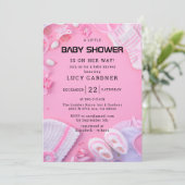Invitation Un petit Baby shower de fille (Debout devant)