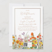 Invitation Un petit Baby shower de fille Boho Fleur sauvage (Devant)