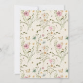Invitation Un petit Baby shower de fille Boho Fleur sauvage (Dos)