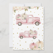 Invitation Un petit Baby shower de fille Citrouille (Dos)