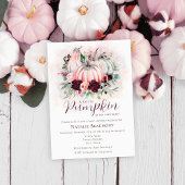 Invitation Un petit Baby shower de fille Citrouille