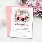 Invitation Un petit Baby shower de fille Citrouille