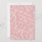 Invitation Un petit Baby shower de fille de Bouquet Fleur sau (Dos)