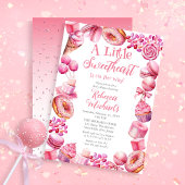 Invitation Un Petit Baby shower De Fille De Frame De Bonbons 